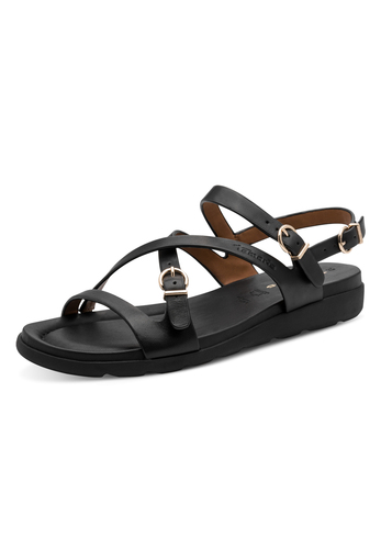Tamaris Damen Leder Sandalette 1-28231-46-001 Frauen Schuhe Schwarz