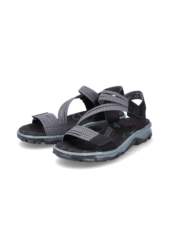 Rieker Damen Trekkingsandalen Sandalen 68871-00 Frauen Schuhe Sandale Black