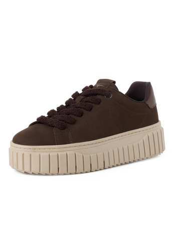 Tamaris Damen Leder Sneaker 1-23702-45-304 Frauen Low Top Schuhe Braun
