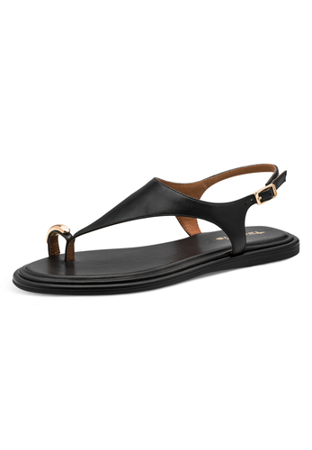 Tamaris Damen Leder Sandalette 1-28142-46-003 Frauen Schuhe Sommer schwarz