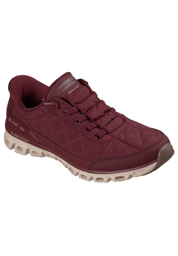 Skechers Damen GLIDE-STEP-AT EASE Cozy Fit Sneaker Slip-ins 104556 BURG