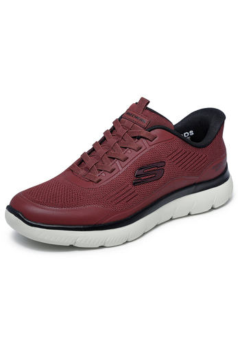 Skechers Herren Slip-ins Summits Leyter Sneaker 233047 BURG Dunkelrot