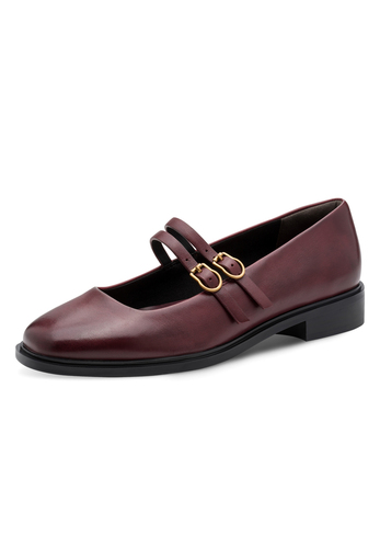 Tamaris Leder Ballerina 1-22131-45-537 Damen Frauen Schuhe Dunkelrot 
