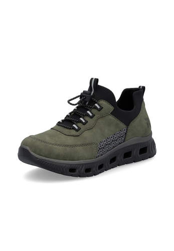 Rieker Damen Sneaker Low Gummizug Komfortweite G M6058-54 Gr�n