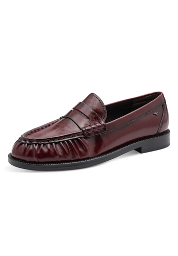 Tamaris Damen Leder Slipper 1-24251-47-568 Frauen Schuhe Rot