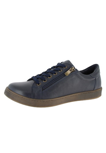 Andrea Conti Damen Leder Sneaker 621670017 Low-Top Frauen Schuh Dunkelblau