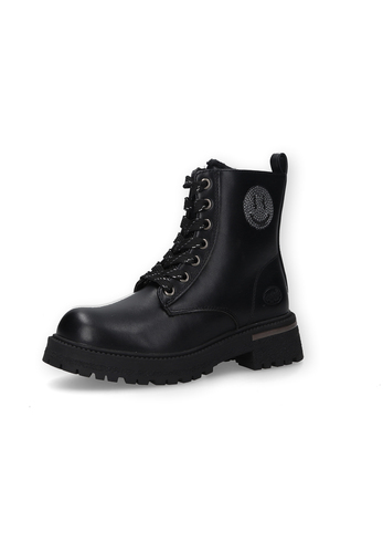 Dockers by Gerli M�dchen Boots Schn�rstiefel 55SV705-610155 Schwarz Silber