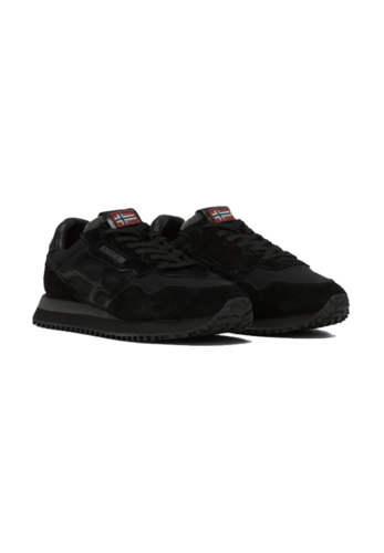 Napapijri Herren Element Suede Sneaker Wildleder Schwarz