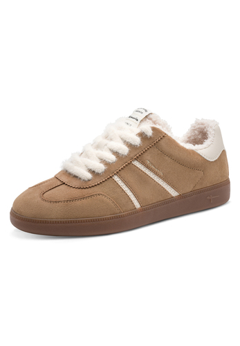 Tamaris Damen Sneaker 1-23664-47-310 Frauen Schn�rschuhe Warmfutter Braun