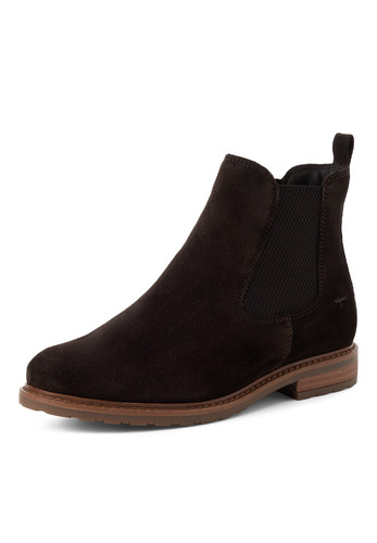 Tamaris Damen Chelsea Boot Lederstiefelette 1-25056-41-347 Frauen Braun