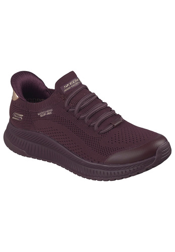 Skechers Damen BOBS Squad 4 Dire Step Slip Ins Sneaker Burgundy