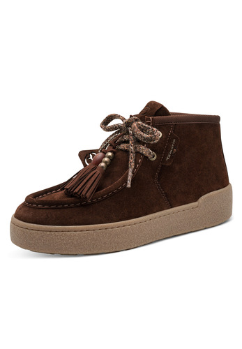 Tamaris Damen Leder Sneaker High 1-25406-47-311 Frauen Boho-Style Braun