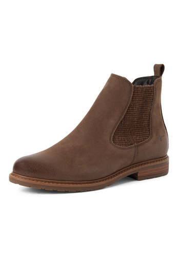 Tamaris Damen Chelsea Boot Lederstiefelette 1-25056-41-405 Frauen Braun