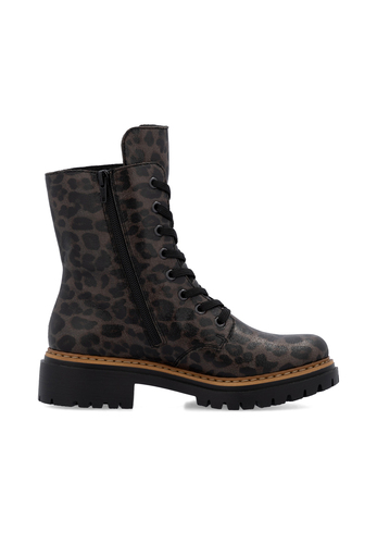 Rieker Damen 72627 90 Biker Boots Vegan Animalprint Multi