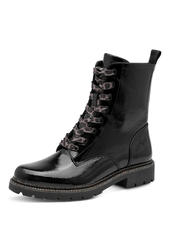 Tamaris Damen Stiefelette 1-25231-47-018 Frauen Stiefel Lace Boot Schwarz