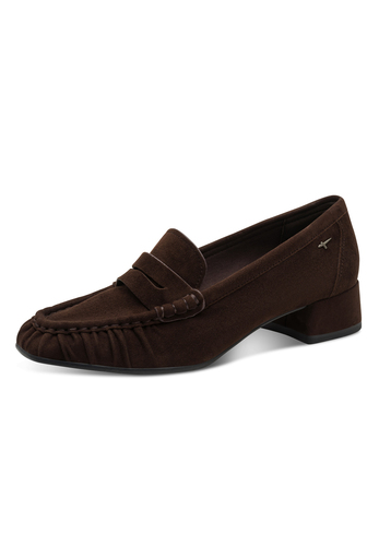 Tamaris Damen Leder Trotteur 1-24319-47-304 Frauen Loafer Schuhe Braun