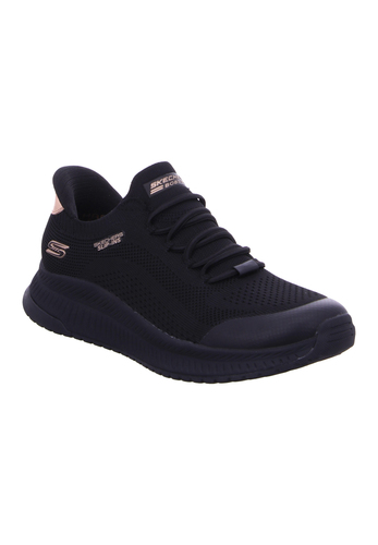 Skechers Damen BOBS Squad 4 Dire Step Slip Ins Sneaker Black