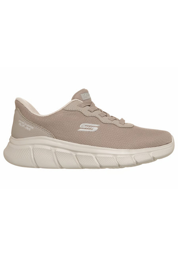 Skechers Damen BOBS Sport B Flex Flex Lucy Slip In Sneaker Taupe 