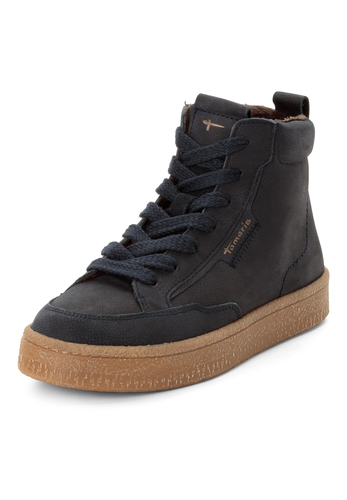 Tamaris Damen Lederstiefelette 1-25203-45-805 Leder gef�ttert Dunkelblau