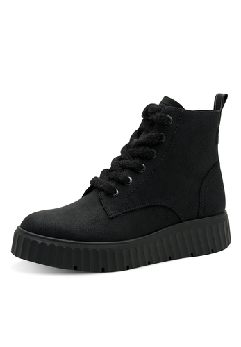 Tamaris Damen Stiefelette 1-25251-45-001 Frauen Stiefel Plateau schwarz