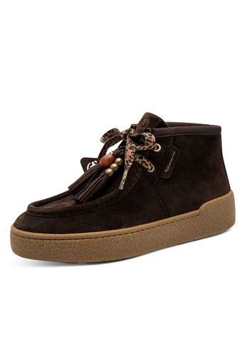 Tamaris Damen Leder Sneaker High 1-25406-47-304 Frauen Boho-Style Braun