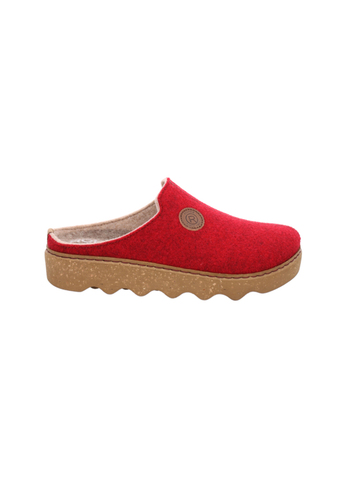 Rohde Damen Softfilz Pantoletten Hausschuhe Weite G Wine Red