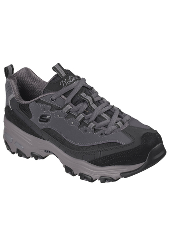 Skechers Damen DLites Modern Classic Sneaker Black Charcoal