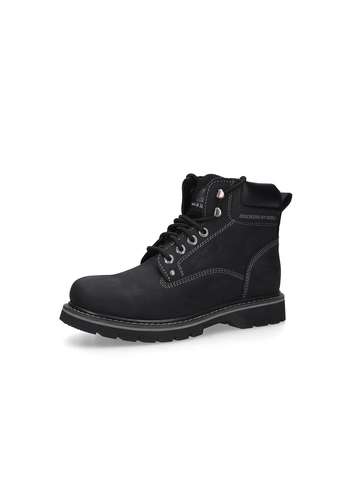 Dockers by Gerli Herren Leder Schn�rstiefel 23DA004-400100 Boots Schwarz