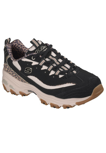 Skechers Damen D Lites Wild Charm Sneaker Black