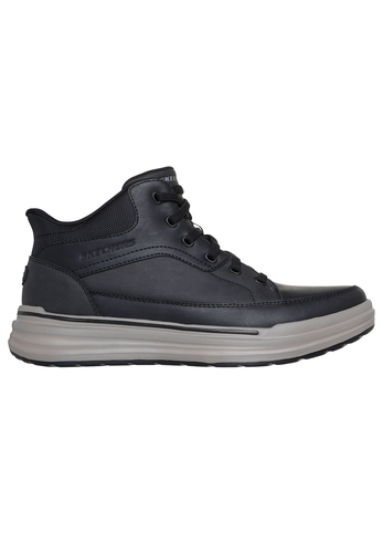 Skechers Herren Sterling Rogan Slip On Schuhe Leder Schwarz