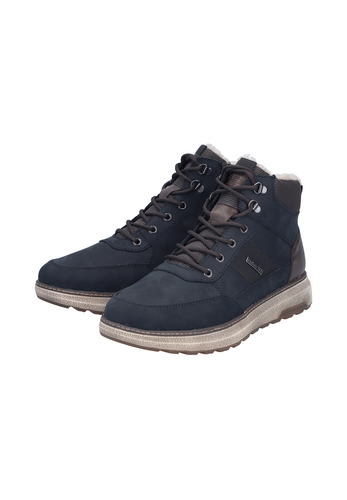 Rieker Herren B5546 Sneaker High RiekerTEX Extraweite H Blau Kombi