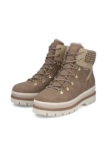 Rieker Damen Y6210 Schn�rstiefel TEX Plateausohle Y6210 Beige