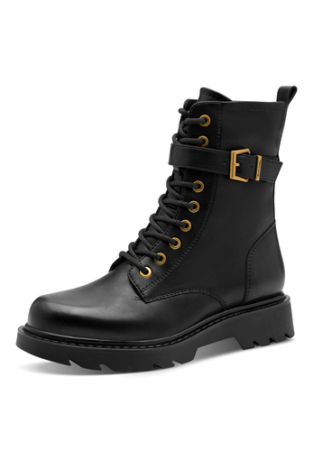 Tamaris Damen Stiefelette Lace Boots 1-25228-45-001 Frauen Stiefel Schwarz