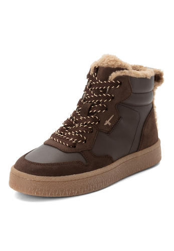 Tamaris Damen Leder Sneaker High 1-25244-47-303 Frauen Warmfutter Braun