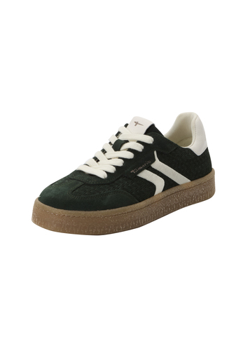 Tamaris Damen Leder Sneaker 1-23723-44-789 Low Top Frauen Schuh Dunkelgr�n