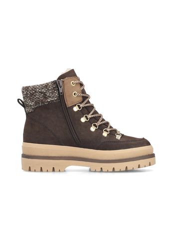Rieker Damen Y6210 Schn�rstiefel TEX Plateausohle Y6210 Brown