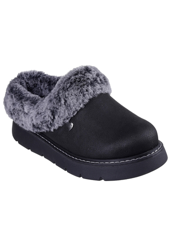 Skechers Damen BOBS Keepsakes Lite Pantolette Memory Foam Schwarz