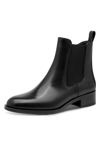 Tamaris Damen Leder Chelsea Boot 1-25361-47-001 Frauen Stiefelette Schwarz