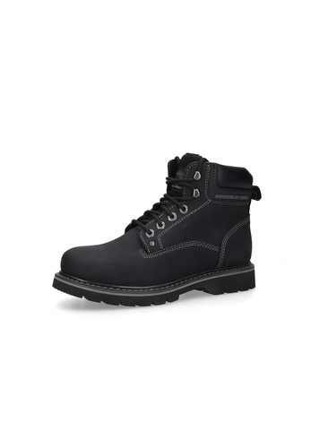 Dockers by Gerli Herren Stiefelette Glattleder Warmfutter Schwarz