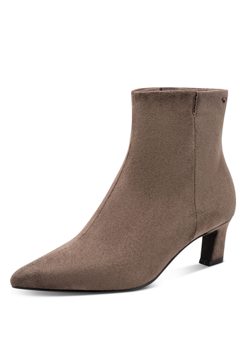 Tamaris Damen Stiefelette 1-25383-47-341 Frauen Stilettoabsatz spitz Taupe