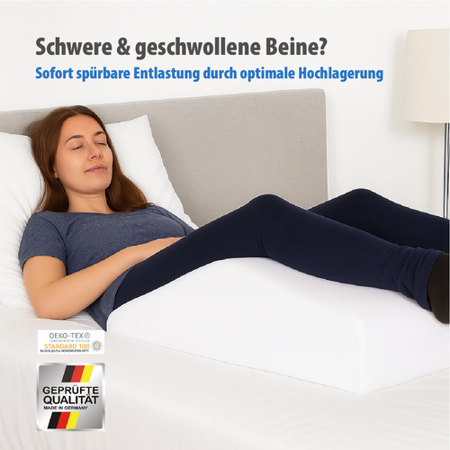 MEDIPROF Orthop�disches Venenkissen f�r schwere & geschwollene Beine - ergonomisches Beinruhekissen zur Entlastung & besseren Durchblutung (75 x 50 x 20 cm) - Made in Germany, �ko-Tex zertifiziert