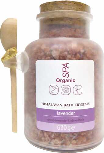 RAPHAEL ROSALEE COSMETICS Bade- und Pflegeset Organic Spa No. 034 (2-teilig) mit Lavendel - Bade-Geschenkset mit Badekristalle und L�ffel