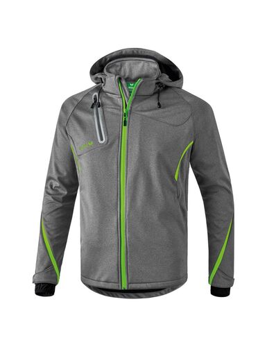 Erima Softshell Jacket Function - grey melange/green gecko