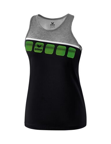 Erima 5-C Tank Top Function - black/greymelange/white