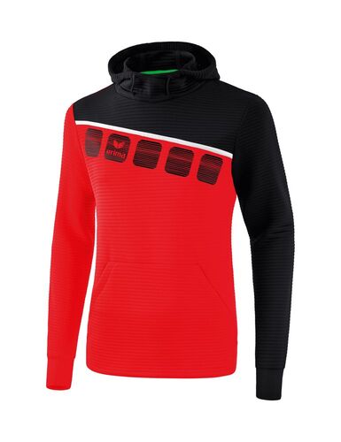 Erima 5-C Hoody - red/black/white