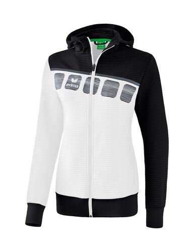 Erima 5-C Training Jacket - white/black/dark grey