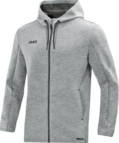Jako Kapuzenjacke Premium Basics - hellgrau meliert