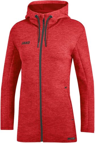 Jako Kapuzenjacke Premium Basics - rot meliert