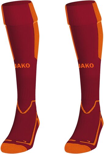 Jako Stutzenstrumpf Lazio - weinrot/neonorange