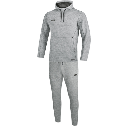 Jako Jogginganzug Premium Basics mit Kapuzensweat - grau meliert